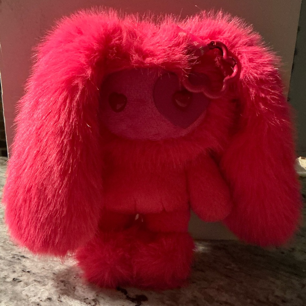 Fluffy Pink Bunny Plush Toy